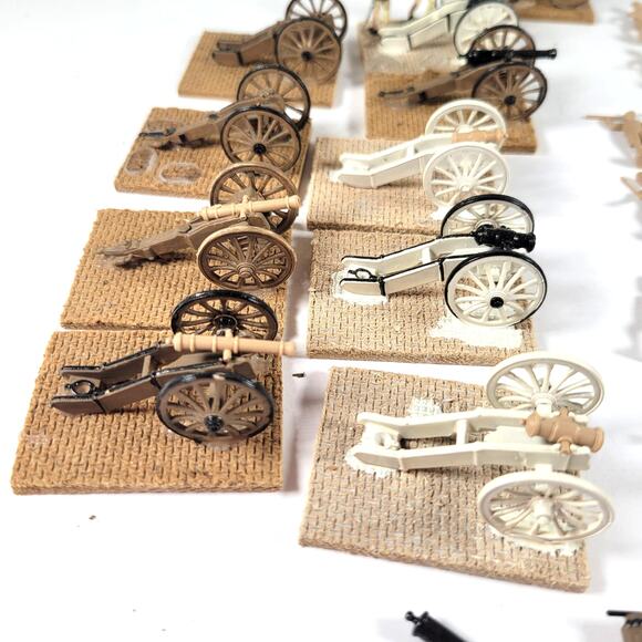 Vintage Military Miniature Toy Soldiers and Cannons Set 56+ Pieces - Picture 11 of 16